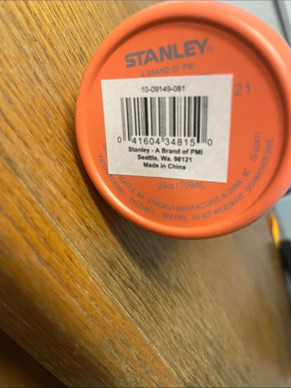 Stanley Orange and Gray Go Bottle Travel Vacuum Flask - Picture 5 of 5
